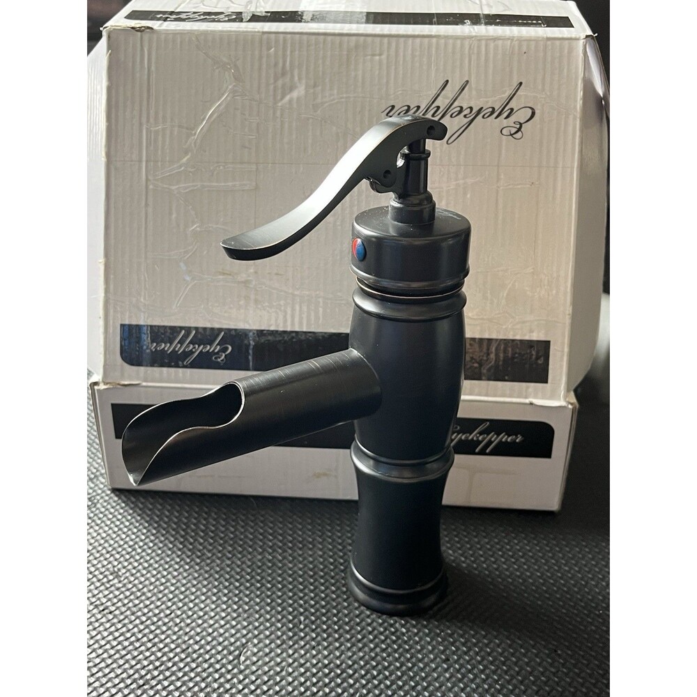 Eyekepper Bathroom Sink Faucet Waterfall Sink Singe Hole Rubbed Bronze